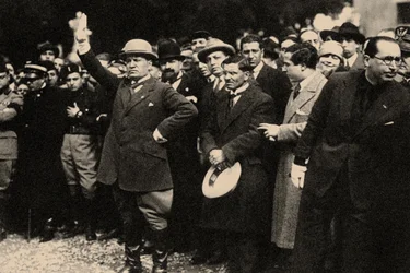 Benito Mussolini, Between the Members of the Fascist Party, Shortly After the March on Rome