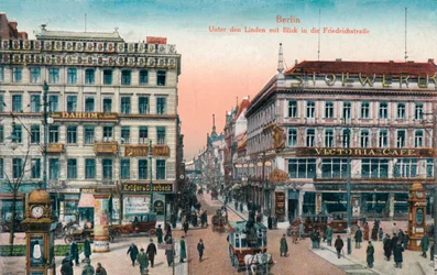 Berlin - Unter den Linden with View into Friedrichstraße