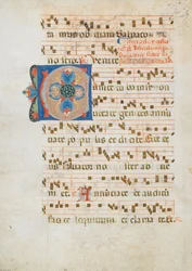 Bifolium with Initial C, from an Antiphonary, Italian, ca. 1320