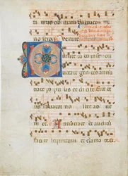 Bifolium with Initial C, from an Antiphonary