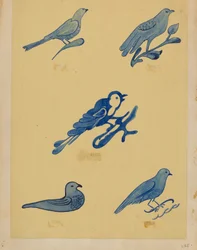 Bird Decorations on Stoneware, 1935-1942