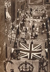 Blackfriars, London, decorated for King George VI
