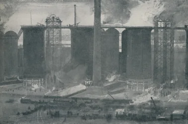 Blast-Furnaces at Bell Bros. Iron Works, Middlesborough