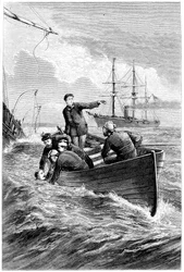 Boat of the Deerhound Rescuing Captain Raphael Semmes