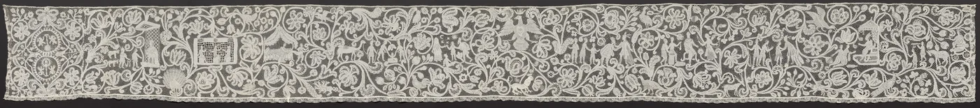 Bobbin Lace Flounce: Punto di Milano, 18th Century