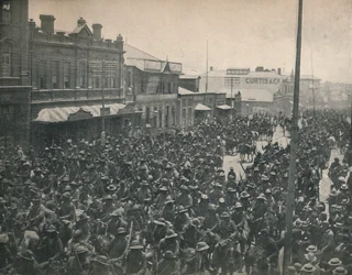 Boer Commando passing through Johannesburg Second Transvaal War