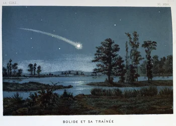 Bolide and Its Train