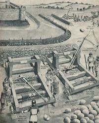 Bombarding a Fort in Saxon Times