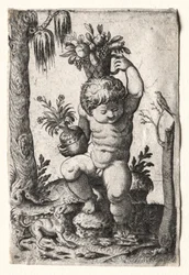 Boy with Fruit Basket