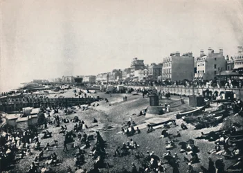 Brighton - A Long Stretch of the Beach, 1895