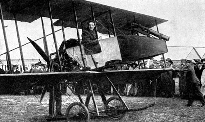 British aeroplane with quick-fire gun, First World War