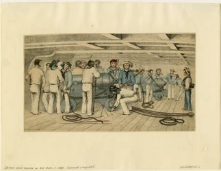 British Naval Gunners on Gun Deck, c. 1850