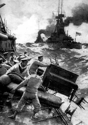 British Sailors Throwing Overboard Luxuries, North Sea, First World War