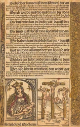 Broadside with Two Scenes from the Life of Christ, and Grotesque Borders