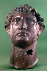 Bronze head of the Emperor Hadrian, 2nd century AD