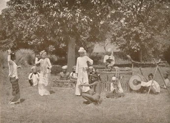 Burmese Musicians and Pwe Dancers