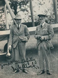 Captain John Alcock and Lieutenant Arthur Whitten Brown, British aviators, c. 1919, c. 1937
