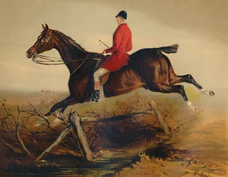 Captain Percy Williams on a Favourite Irish Hunter