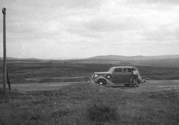 Car on Bodmin Moor, Cornwall