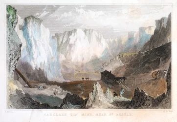 Carglaze Tin Mine, near St Austell, Cornwall, England, c1825