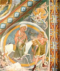 Ceiling Decoration in the Chapel of Saint-Julien, Le Petit-Quevilly, Normandy, France, 1928