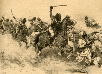 Charge of the Cavalry at the Battle of Miani Meeanee, Sindh, India, 1843