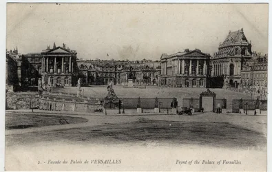 Chateau de Versailles: view of the facade - Postcard late 19th-beginning 20th century