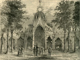 Chinese Pavilion in Vauxhall Gardens, c1878