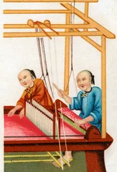 Chinese silk weaving, 20th century