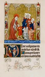 Christ being found by his mother in the temple disputing with doctors