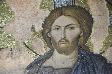 Christ Pantocrator (in Glory) Fresco in 11th Century Saint Saviour in Chora Church (Kariye Camii), Istanbul, Turkey