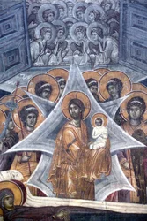 Christ with the Soul of the Virgin at the Gates of Heaven