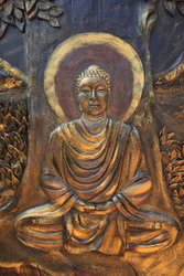 Shakyamuni Buddha Sitting in the Meditation Pose, Chua Thien Lam Go Buddhist Pagoda, Thay Ninh, Vietnam