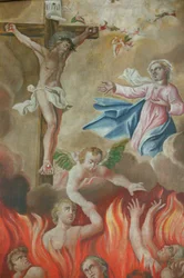 Church of Saint-Nicolas de Veroce. Crucifixion, Saint Nicolas de Veroce, France