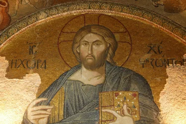 Church of St. Saviour of Chora. Roof Mosaic of Christ the Pantocrator (in glory), Istanbul, Turkey