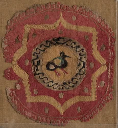 Circular Segmentum with Eight-Pointed Star and Bird, 600s - 700s