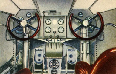 Cockpit on board the Dornier flying boat, 1920s, 1932
