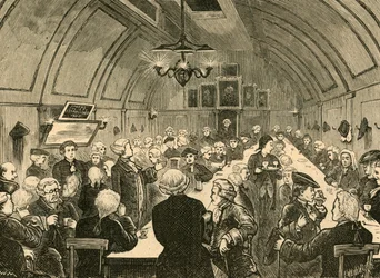 Cogers Hall, from an old print