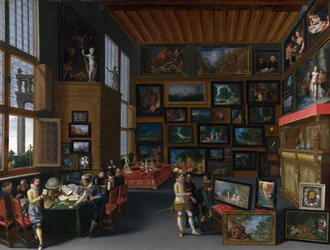 Cognoscenti in a Room Hung with Pictures
