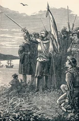 Columbus Takes possession of San Salvador for Spain, 1904