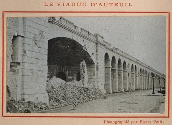 Commune of Paris (1871): View of the Auteuil Viaduct in Paris