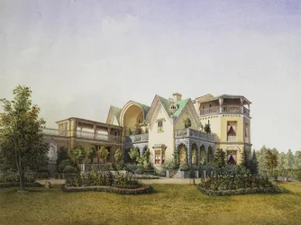 Cottage Palace in the Alexandria Park in Peterhof, 1847
