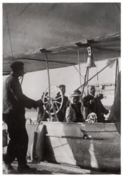 Count Zeppelin with His Daughter in the Gondola of Zeppelin LZ3, Germany (c1906-1908, 1933)