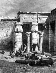 Court with Remainders of a Christian Church, Medinet-Habou