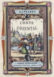 Cover of the Alphabet of the Oriental Tale. Imaging of Epinal, circa 1890