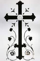 Cross on a White Door
