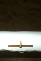 Cross on an altar, Taize Community, Taize, France