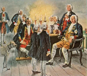 Crown Prince Frederick and Prince Henry Bid Their Father the King Good Night