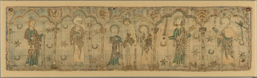 Crucifixion flanked by Saints