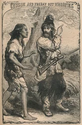 Crusoe and Friday Out Shooting, c1870